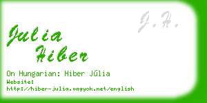 julia hiber business card
